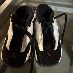 Kids Black and White Jordan Shoes